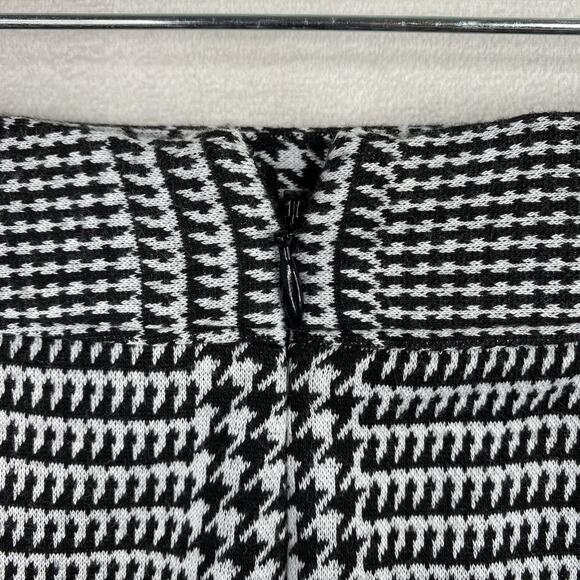Lane Bryant Skirt Sz 16 Black & White Houndstooth Stretch Knit Pencil Knee Lngth - Picture 5 of 7